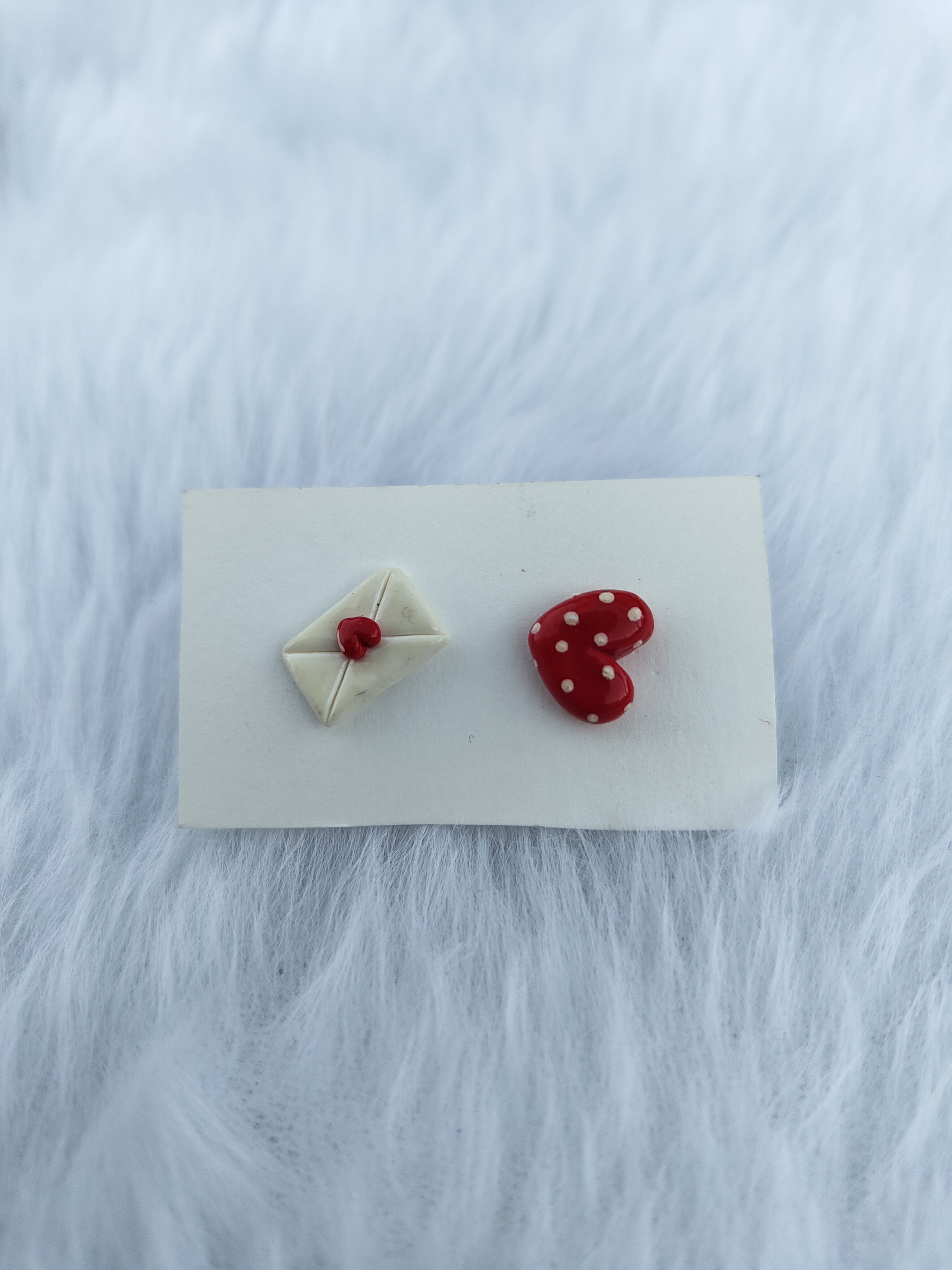 گوشواره سرامیکی قلب و نامه❤️💌